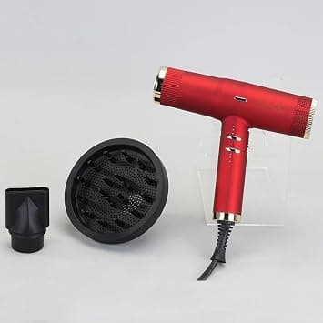 ENZO EN-1801 High-Speed Hair Dryer – 130,000 RPM AC Motor with Negative Ion Technology & Diffuser – Ultra-Fast Drying & Shine Boost – Lightweight Professional Blow Dryer - Intl Version - Red on Amazon.ae - Price Tracker