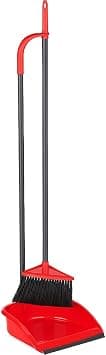 Fitto Broom and Dustpan Set - Heavy Duty Metal Handle, Upright Stand, Long Handle for Easy Sweeping, Compact Design for Home, Office, and Kitchen, Indoor & Outdoor Cleaning Supplies-Assorted - Best Deal Finder