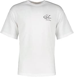 Calvin Klein Mens Ss 30s micro monolog Graphic Tees (pack of 1) - Best Deal Finder