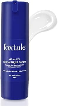 Foxtale 0.15% Beginner Friendly Retinol Night Serum | Anti-Aging Night Cream | Reduces Fine Lines and Wrinkles | No Purging | For Younger-looking Skin | Men & Women | All Skin Types - 30 ml on Amazon.ae - Price Tracker