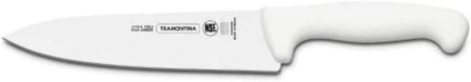 Tramontina Professional 10 Inches Meat Knife with Stainless Steel Blade and White Polypropylene Handle with Antimicrobial Protection - متتبع أسعار Amazon.sa