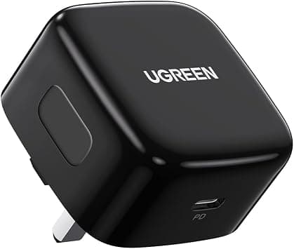 شاحن من يو جرين بمنفذ USB نوع سي متوافق مع آيفون 16 و15 و14 وسامسونج جالاكسي وشاومي، منفذ واحد، 20 واط، شحن سريع مع حماية متعددة | قابس حائط لشحن الموبايل، حماية ذكية آمنة، محول سفر صغير متوافق مع ابل وجالكسي وايباد - اسود على Amazon.sa - متتبع الأسعار