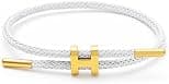 Bracelets Fashion for Women Adjustable Bracelet, Gold-plated Buckle Design Titanium Steel Wire Rope Jewelry - Best Deal Finder
