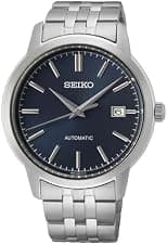 Seiko Men's Blue Dial Silver Stainless Steel Band Automatic Watch, Automatic Watch - Best Deal Finder