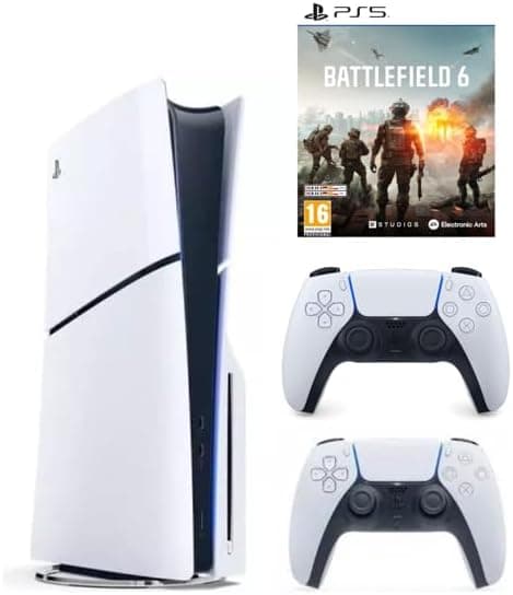 Sony PlayStation 5 Slim Disc with Extra Dualsense White Controller and Battlefield 6 - International Version on Amazon.ae - Price Tracker
