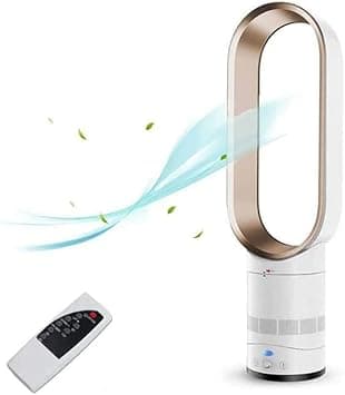 Bladeless Fan,Negative Ions Security Air Cooler Leafless Fan, Portable Super Quiet Air Multiplier Tower Fan,Remote Control Tower Fan for Home, Office, Bedroom Fan, Baby/Pink The New on Amazon.ae - Price Tracker