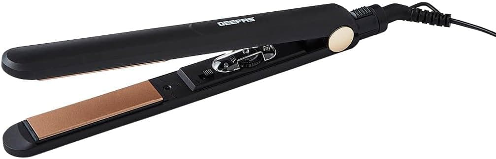 Geepas Ceramic Hair Straighteners | Easy Pro-Slim Hair Straightener | 15 Seconds Heat Up Time Max Temperature 230°C | LED Indicator, 360° Swivel Cord & Lockable Handle |45W | 2-Year Warranty on Amazon.ae - Price Tracker