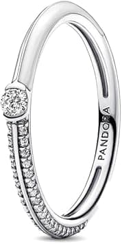 Pandora 192528C02-46 ME Pave and White Dual Ring for Women, Silver/White on Amazon.ae - Price Tracker
