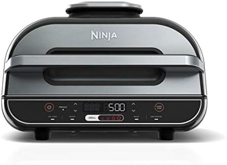 Ninja Foodi XL 5-in-1 Indoor Grill with 4-Quart Air Fryer, Roast, Bake, Dehydrate, BG500A, Black (Renewed) on Amazon.ae - Price Tracker