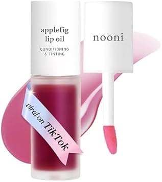NOONI Korean Lip Oil - Applefig | Long-Lasting, Moisturizing, Plumping, Revitalizing for Dry Lips, Waterproof, No Peel Off, Hydrating, Stocking Stuffers, Cute Stuff, 0.12 FL Oz - Best Deal Finder