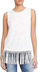 Polo Ralph Lauren Women's Medium Fringe Knit Top - Best Deal Finder