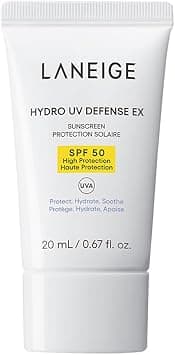 LANEIGE Hydro UV Defense Sunscreen EX SPF 50+ | Broad Spectrum | Moisture Based Sunscreen | Light & Non-Greasy | No White Cast | Soothing Hydration | Suitable for All Skin | For Men & Women | 20ml - Best Deal Finder