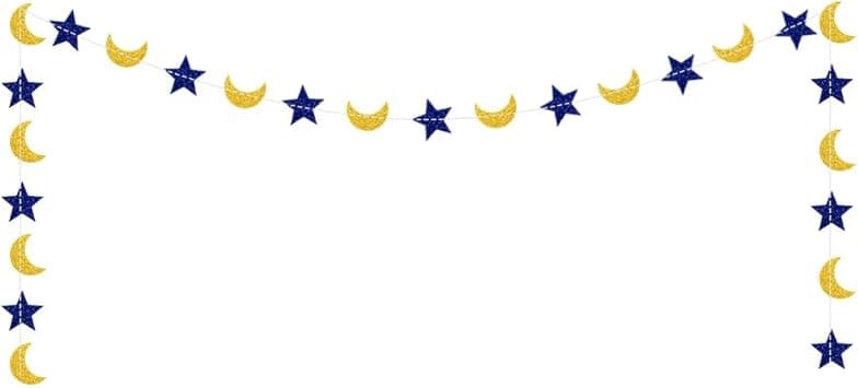 Blue Gold Moon Star Garland for Ramadan & Eid – 3.4 Meter Islamic Hanging Decoration Banner for Home, Iftar Party, Masjid, Ramadan Kareem & Eid Mubarak Décor - Amazon.ae Price Tracker