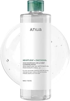 ANUA Heartleaf Deep Cleansing Water Low pH Micellar Water Panthenol Squalane Makeup Remover for Sensitive Skin Korean Skin Care 500g 17.63oz - Best Deal Finder