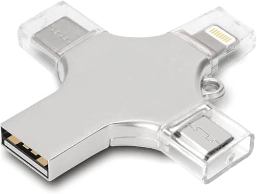 4-in-1 USB 3.0 512GB Flash Drive Compatible with iPhone Android iPad Mac PC Galaxy S Windows, Fast USB A USB C Micro USB & iPhone Connector Thumb Drive Jump Drive Memory Stick Portable Hard Drive on Amazon.ae - Price Tracker