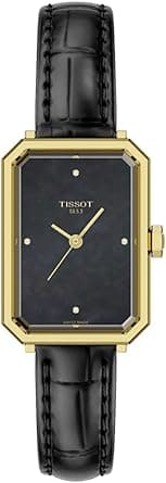 Tissot SRV, Swiss Quartz Watch for Women, Stainless Steel Case, Black Mother of Pearl Dial, T1601103612600 on Amazon.ae - Price Tracker