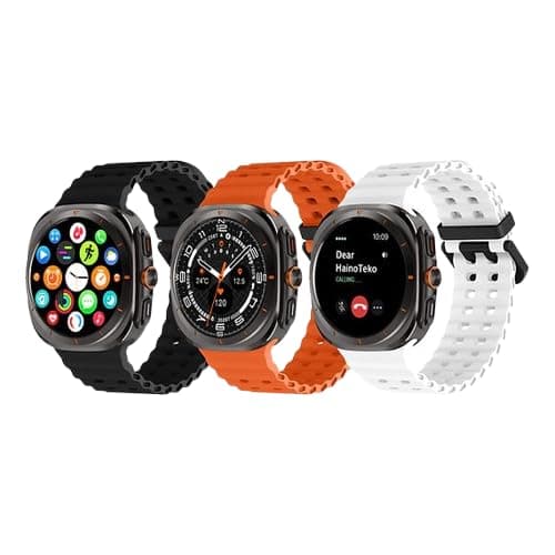Haino Teko 17 Waterproof Smartwatch with 3 Set Strap and Wireless Charger For Mens and Boys (Black) on Amazon.ae - Price Tracker