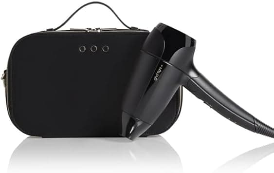 GHD مجفف شعر للسفر من فلايت بلس - صغير وخفيف الوزن وشد مزدوج وتجفيف قوي مع شنطة سفر فاخرة (اسود) - دليلك لأفضل العروض