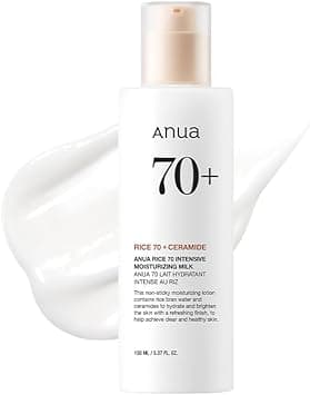 ANUA Rice 70 Intensive Moisturizing Milk, Lotion for Deep Hydration and Nourishing, Glowy Glass Skin, Rice Water, Niacinamide, Ceramides, Lightweight, Korean Skincare, 150ml/ 5.07 fl.oz. - Amazon.ae Price Tracker