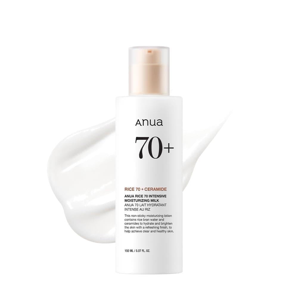ANUA Rice 70 Intensive Moisturizing Milk, Lotion for Deep Hydration and Nourishing, Glowy Glass Skin, Rice Water, Niacinamide, Ceramides, Lightweight, Korean Skincare, 150ml/ 5.07 fl.oz. on Amazon.ae - Price Tracker