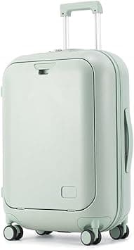 Skycare Carry On Luggage, Durable Hardside Suitcases with Front Laptop Pocket, and Lock Spinner Carry on Hardshell Lightweight 18in 20in 24in (Green, 18 inch) on Amazon.ae - Price Tracker