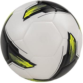 Thermal Bonded Football Size 5, White Black Yellow, Match & Training Ball, PU Material, Weather Resistant, Suitable for Hard Ground Artificial Turf Grass on Amazon.ae - Price Tracker