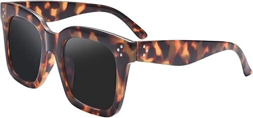 Vintage Women Oversized Sunglasses Designer Luxury Square Sun Glasses UV400 Protection Flat Lens on Amazon.ae - Price Tracker