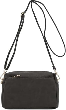 KISSUN Crossbody Bag for Women, Womens Triple Zip Small Cross body Purse Shoulder Bag with Ajustable Strap on Amazon.ae - Price Tracker