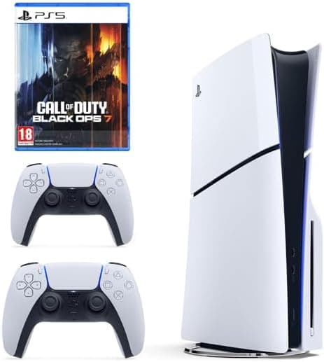 Sony PlayStation 5 Slim Disc with Extra Dualsense White Controller and Call of Duty: Black Ops 7 - International Version على Amazon.ae - متتبع الأسعار