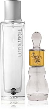 Ajmal Perfumes Titanium & Musk Silk Oil 12 GM - Elegant Fragrance Combination على Amazon.ae - متتبع الأسعار