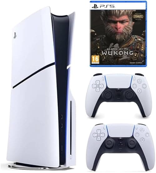 Sony PlayStation 5 Slim Disc with Extra Dualsense White Controller + Black Myth: Wukong -International Version on Amazon.ae - Price Tracker