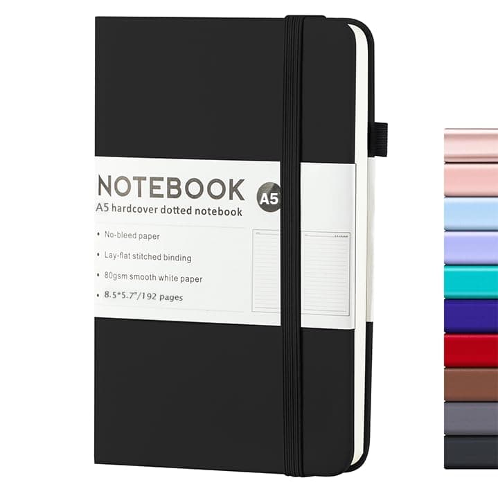 Red Dot Gift® A5 Black Color 192 pages Dotted Notebook, Perfect for Creative Writing and Organizing Your Thoughts with Eco-Friendly Paper, Durable Binding, and Stylish Design. on Amazon.ae - Price Tracker
