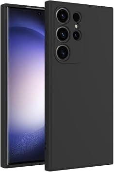 Case for Samsung Galaxy S25 Ultra Soft Silicone Gel Rubber Cover Shockproof Matte Finish Back Cover Inner Fabric Lining with Camera Protection Case (Black, Samsung Galaxy S25 Ultra) على Amazon.ae - متتبع الأسعار
