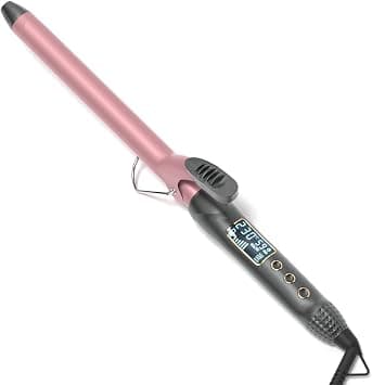 MOTIM Curling Iron Wand, Professional Hair Curler with LCD Display & Adjustable Temperature, Ceramic Curling Wand for Long Lasting Curls, Suitable for All Hair Types (19mm) على Amazon.ae - متتبع الأسعار