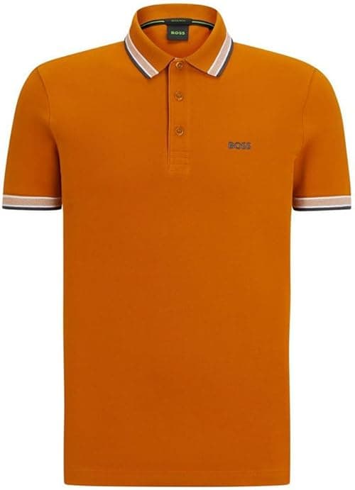 Boss Mens Paddy Organic-Cotton Polo Shirt With Contrast Logo Details on Amazon.ae - Price Tracker