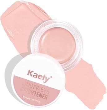 Kaely Under Eye Brightener, Under Eye Concealer for Women, Color Correcting Pot Concealer for Dark Circles Brighten Makeup, Vegan & Cruelty-Free, 01 Light Rose Shimmer on Amazon.ae - Price Tracker