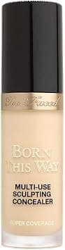 Too Faced Born This Way Super Coverage Multi-Use Concealer | Full Coverage, Non-Comedogenic, Oil Free + Long Lasting Concealer | Hyaluronic Acid, Coconut Water + Alpine Rose | 0.45 Fl Oz, Vanilla - Best Deal Finder