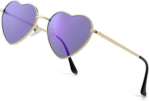 Polarized Heart Sunglasses for Women Fashion Lovely Style Metal Frame UV400 Protection Lens on Amazon.ae - Price Tracker