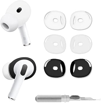 3 Pairs Ear Cover for AirPods Pro 3,Anti Slip Ear Skin Tips Accessories Sport Ultra Thin Slim Soft Silicone Ear Tips With Cleaning Kit,Earbuds Gel Cover for AirPods 3rd Generation (White&amp;Black&amp;Clear) on Amazon.ae - Price Tracker