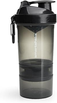 SmartShake O2GO Shaker Bottle Black 600ML - Best Deal Finder