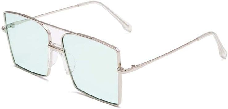 Men Square Oversized Sunglasses Women Metal Big Frame Ocean Lens Sun Glasses Uv400 Eyeglasses on Amazon.ae - Price Tracker