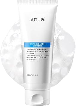 ANUA Hydrating Gentle Foaming Cleanser, Hyaluronic Acid, Glycerin, Zinc, Panthenol, Korean Face Wash for Dry Skin, for Double Cleansing, Korean Skincare (150ml/5.07fl oz.) on Amazon.ae - Price Tracker