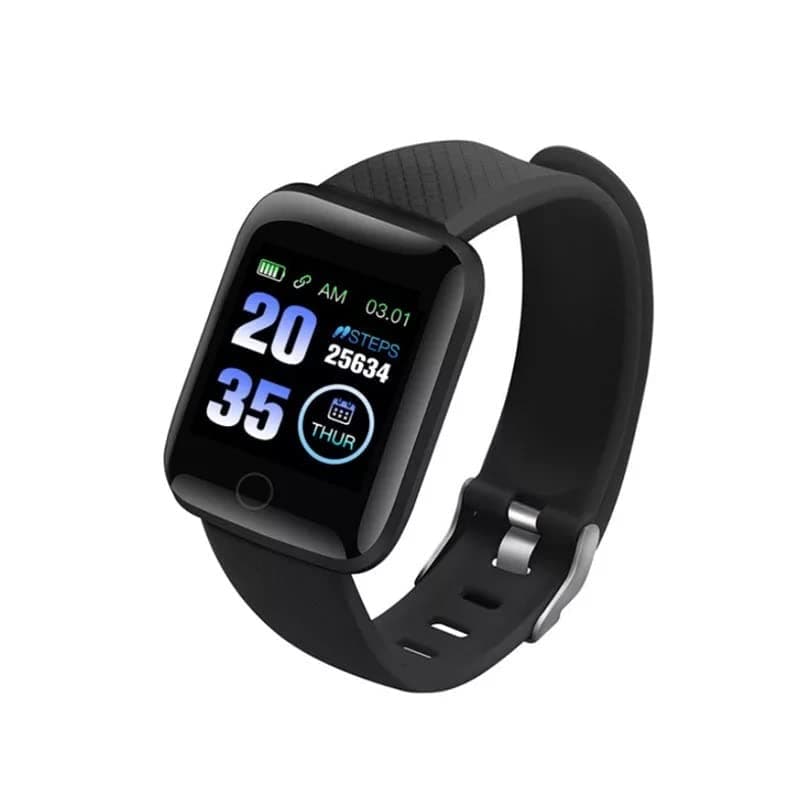 Smart Watch for Girls Boys Kids Teens Men Women with Blood Pressure Monitor Fitness Tracker Call and Message Notification - 116 Plus (Black) on Amazon.ae - Price Tracker