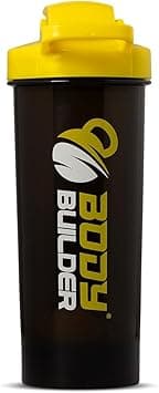 shaker bottle | Body Builder Protein Shaker - BPA Free Leak Proof Shaker Bottle with Measuring Mark for Nutrition Supplement | Easy to use & Easy to carrying it anywhere (Black Yellow, 700ml) - Amazon.ae Price Tracker