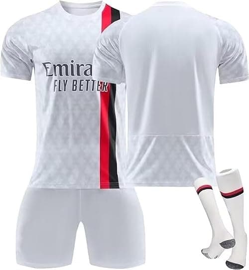 Kit for Adult/Children,Home Away Soccer Milan Jerseys New Unisex Activewear Football Kits Boys' Football Training Shirts Shorts and Socks Sportswear Tracksuit on Amazon.ae - Price Tracker