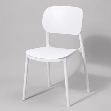 MARCOLO Como Chair, Modern Minimal Plastic Dining Chair, Ergonomic Curved Backrest, Lightweight & Durable Indoor/Outdoor Chair for Kitchen, Dining Room, Café & Patio (White) on Amazon.ae - Price Tracker