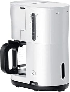 Braun Breakfast1 Filter Coffee Maker AromaCafe OptiBrew System Automatic Shut Off Coffee Maker for up to 10 Cups Dishwasher Safe White, KF1100WH on Amazon.ae - Price Tracker