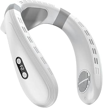 Neck Air Conditioner Fans That Blow Cold Air Cooling Device Wearable Fan, 5200mAh Battery Operated Rechargeable Personal Fan, 3+3 Speeds Perfect for Women Men on Amazon.ae - Price Tracker