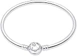 LNQOBU 925 Sterling Silver Snake Chain Bracelet Glossy Women Charm Bracelets for Mother's Day Gift(With one Spacer Beads) - Best Deal Finder