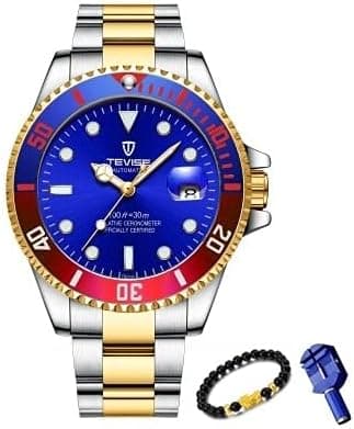 Quartz Watches Brand TEVISE Watch Men Luxury Men's Quartz Date Clock Man Casual Stainless Steel Wrist Watch Waterproof Clock on Amazon.sa - Price Tracker